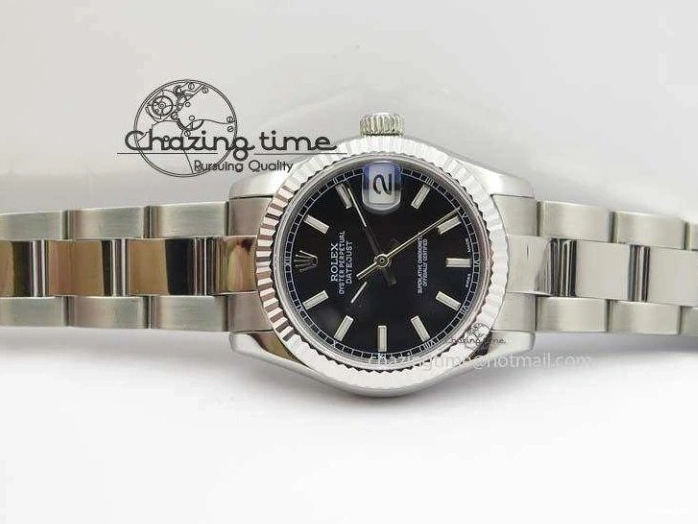 Best A2824 SS Dial SS BP-Maker 31mm DateJust Black V2 On Edition Bracelet 1008
